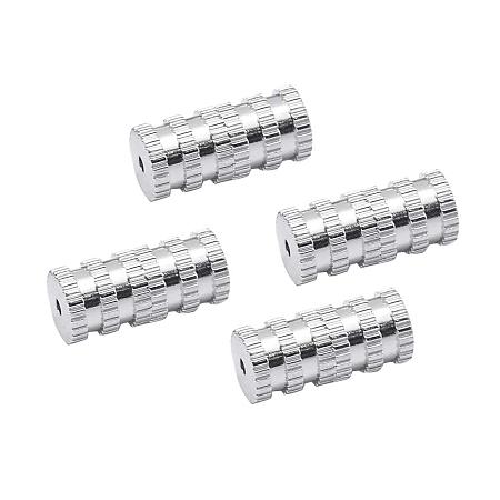 NBEADS 5 Sets Platinum Color 925 Sterling Silver Screw Clasps Column Twist Clasps for Bracelet or Necklace Making