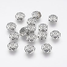 Honeyhandy CCB Plastic Beads, Cross, Platinum, 10x10x4mm, Hole: 1.5mm