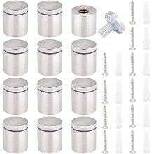 UNICRAFTALE 12 Sets Glass Standoff Screws 304 Stainless Steel Standoff Mounting Screws 30x25mm Wall Sign Standoff Mounting Hardware Metal Standoff Pins for Hanging Picture Frame Glass Posters Mirrors