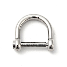 Honeyhandy 304 Stainless Steel D-Ring Anchor Shackle Clasps, Stainless Steel Color, 18x18.5x6mm