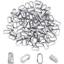 UNICRAFTALE 100pcs 6mm Stainless Steel Snap on Bails Clip Bail Pushed Clasps Pendant Bails Connectors Stainless Steel Color for Pendant Jewelry Making Hole 2x5.5mm