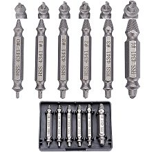 GORGECRAFT 1 Box Damaged Stripped Screw Extractor Remover Tool Kit Drill Bit Set Broken All-Purpose HSS 4341 Bolt Extractors(6PCS)