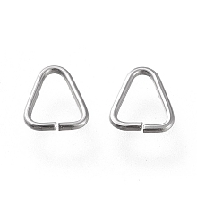 Honeyhandy 304 Stainless Steel Triangle Rings, Buckle Clasps, Fit for Top Drilled Beads, Webbing, Strapping Bags, Stainless Steel Color, 6.5x5x0.7mm