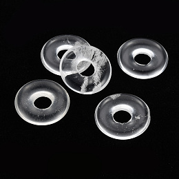 Honeyhandy Watermelon Stone Glass Pendants, Donut/Pi Disc, 18x4.5~5.5mm, Hole: 5.5mm