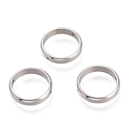 Honeyhandy 304 Stainless Steel Bead Frames, Ring, Stainless Steel Color, 14x3mm, Hole: 1mm