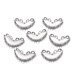 Honeyhandy 201 Stainless Steel Tray Settings, Lace Edge Bezel Cups, Heart, Stainless Steel Color, Tray: 6x15mm, 8.5x15.5x2.5mm