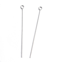 Honeyhandy 304 Stainless Steel Eye Pin, Stainless Steel Color, 48mm, Hole: 2mm, Pin: 0.8mm