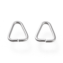 Honeyhandy 304 Stainless Steel Triangle Rings, Buckle Clasps, Fit for Top Drilled Beads, Webbing, Strapping Bags, Stainless Steel Color, 6.5x5x0.7mm