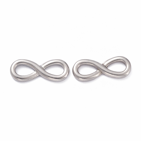 Honeyhandy 304 Stainless Steel Links Connectors, Infinity, Stainless Steel Color, 9x22x2mm