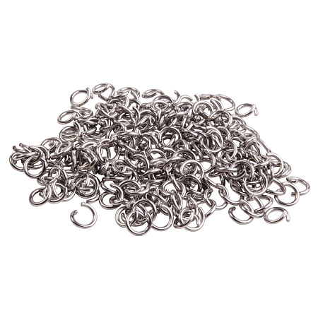 PandaHall Elite 304 Stainless Steel Jump Rings 6x1mm for Jewelry Making, about 200pcs/bag