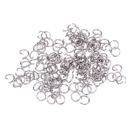 PandaHall Elite 304 Stainless Steel Close but Unsoldered Jump Rings 8x1mm for Jewelry Making 200pcs/bag