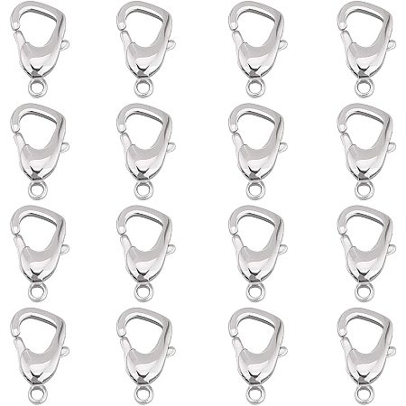 PandaHall Elite 20 Pcs 304 Stainless Steel Lobster Claw Clasps Size 8.5x15 for Jewelry Making Findings