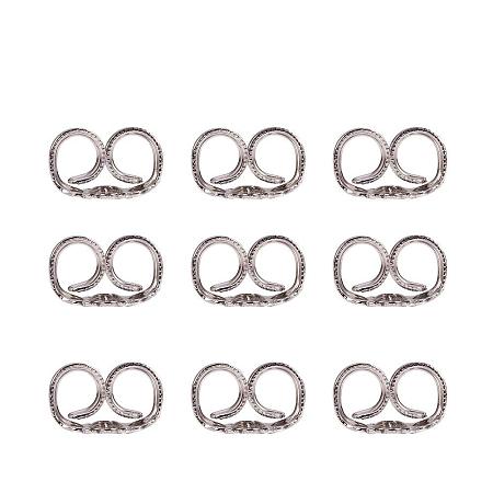 ARRICRAFT 10pcs(5 pairs) Sterling Silver Large Fancy Earring Backs (Earnuts) Size 9x10x4.5mm