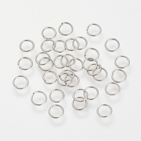 Honeyhandy Brass Jump Rings, Nickel Free, Real Platinum Plated, Closed but not Soldering, 18 Gauge, 6x1mm
