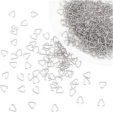 Pandahall Elite 500 Pieces Triangle Open Jump Rings, Pinch Clip Bail Hang Drops Pendant Open Triangle Buckle Charm Bead Pendant Connector Findings for Decoration Jewelry DIY Accessories