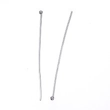 NBEADS 300pcs 304 Stainless Steel Headpins, Stainless Steel Color