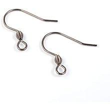 UNICRAFTALE 25 Pairs Earrings Hooks Smooth Ear Wire Stainless Steel Ear Wire Findings with Loop for Dangle Earrings Jewelry Making 18x16x0.8mm, Hole 2mm