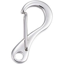 UNICRAFTALE 10pcs 304 Stainless Steel Key Clasps Silver Tone Metal Lobster Claw Clasp 2.5mm Hole Fastener Hook Jewelry Findings for Handicrafts Jewelry Making 21x10x2~4mm