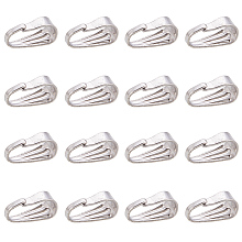 PandaHall Elite About 200 Pcs 304 Stainless Steel Snap Bail Hook Pinch Clip Necklace Clasps Dangle Pendant Charms Chain Connectors 8.5x3.5mm for Jewelry Making