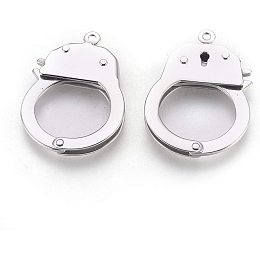 UNICRAFTALE 1 pc Stainless Steel Handcuffs Clasps Trigger Hidden Snap Clasp Fastener Hook Charm Jewelry findings for Bracelet Necklace Jewelry Making 38x26.5x4mm