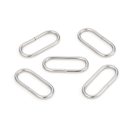 Honeyhandy 304 Stainless Steel Linking Rings, Quick Link Connectors,  Closed but Unsoldered, Oval, Stainless Steel Color, 23x10x1.6mm, Inner Diameter: 19.8x6.6mm