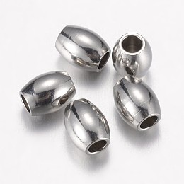 Honeyhandy 304 Stainless Steel Spacer Beads, Barrel, Stainless Steel Color, 5x4mm, Hole: 1.8mm