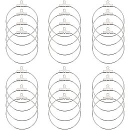 UNICRAFTALE 50pcs 304 Stainless Steel Hoop Earring Findings Round Beading Hoop Earring Rings Stainless Steel Color Earring Ring for DIY and Jewelry Making Hole 1mm