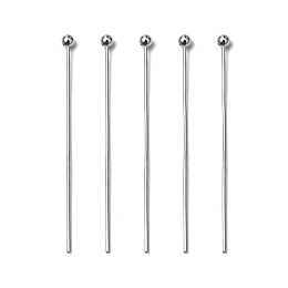 Honeyhandy Brass Ball Head pins, Cadmium Free & Lead Free, Platinum, 30x0.5mm, 24 Gauge, Head: 2mm, about 746pcs/50g