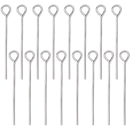 Pandahall Elite 5000pcs 22 Gauge Stainless Steel Open Eye Pins 1 Inch Eye Pins for Jewelry Making