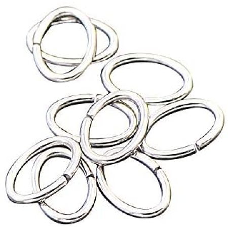 UNICRAFTALE 500pcs Oval Stainless Steel Jump Rings Close But Unsoldered Rings Hoop Connectors for Jewelry Making Accessory Findings 9.6x6.5x1mm