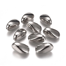 Honeyhandy CCB Plastic Beads, Teardrop, Platinum, 25x13x13mm, Hole: 1.5mm