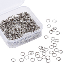 Honeyhandy Iron Jump Rings, Open Jump Rings, Platinum, 21 Gauge, 6x0.7mm, Inner Diameter: 5mm, about 400pcs/box