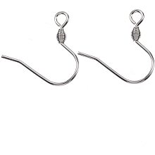 UNICRAFTALE 50pcs(25pairs) 0.8mm Pin Stainless Steel Earring Hooks Fish Ear Wire 2mm Hole Earrings Hooks for Drop Earrings Jewelry Making 17x17.5x2.5mm