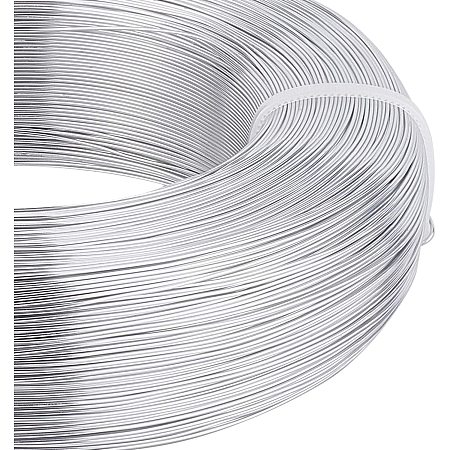 BENECREAT 1492 Feet 22 Gauge Silver Wire Bendable Metal Sculpting Wire for Beading Jewelry Making Art and Craft Project