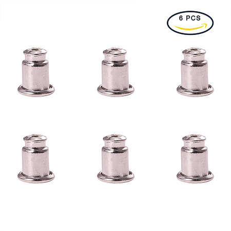 PandaHall Elite 925 Sterling Silver Earnuts Size 5.7x6mm Earring Making Materials