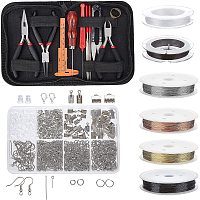 Pandahall Elite Jewelry Making Kit Jewelry Wire Wrapping Kit Copper Beading Wire with Jewelry Wire-Cutter Pliers Earring Making Findings for Jewelry Craft & Repair Beading Earring Necklece Bracelet Ring