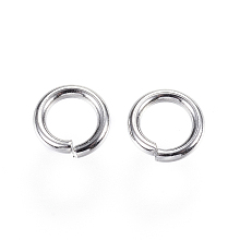 Honeyhandy 304 Stainless Steel Open Jump Rings, Stainless Steel Color, 12 Gauge, 12x2mm, Inner Diameter: 8mm