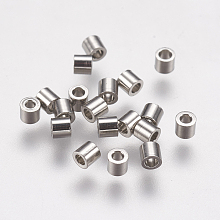 Honeyhandy 304 Stainless Steel Spacer Beads, Column, Stainless Steel Color, 2x2mm, Hole: 0.9mm