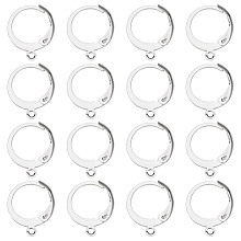 SUNNYCLUE 80Pcs 304 Stainless Steel Leverback Earring Findings, with Horizontal Loop, Stainless Steel Color, 14.5x12x2mm, Hole: 1.2mm