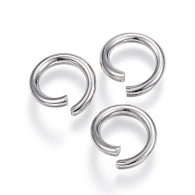 Honeyhandy 304 Stainless Steel Open Jump Rings, Stainless Steel Color, 12 Gauge, 12x2mm, Inner Diameter: 8mm