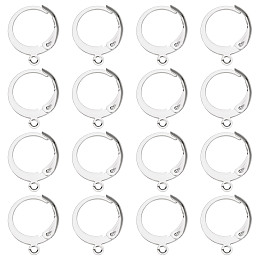 SUNNYCLUE 80Pcs 304 Stainless Steel Leverback Earring Findings, with Horizontal Loop, Stainless Steel Color, 14.5x12x2mm, Hole: 1.2mm