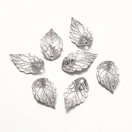 Honeyhandy 316 Surgical Stainless Steel Pendants, Leaf, Stainless Steel Color, 17.5x10x0.5mm, Hole: 1mm