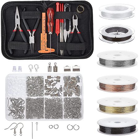 Jewelry Making Kit Jewelry Making Tools & Supplies Wire Wrapping Kit With  Findings, Needles, Beads, Pliers, Strings Etc. Free Shipping 