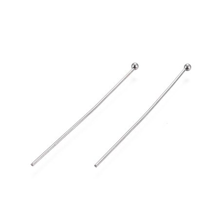 Honeyhandy 304 Stainless Steel Ball Head Pins, Stainless Steel Color, 39.5x1.8x0.7mm