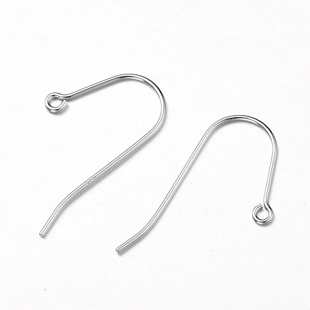 PandaHall Elite 925 Sterling Silver Earring Hooks Hypo-Allergenic 15mm  Earrings Earwires 10pcs a Set for Jewelry Findings 