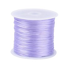 PandaHall Elite 1 Roll Light purple 0.8mm Elastic Stretch Polyester Threads Beading String Cord 60m per Roll for Jewelry Making Bracelets Necklace