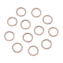 Honeyhandy Open Jump Rings Brass Jump Rings, Cadmium Free & Lead Free, Red Copper, 10x1mm, 18 Gauge, Inner Diameter: 8mm, about 2600pcs/500g