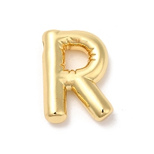 Honeyhandy Eco-Friendly Rack Plating Brass Pendants, Long-Lasting Plated, Lead Free & Cadmium Free, Real 18K Gold Plated, Letter Charm, Letter R, 21~23x13~26x4.5~5.5mm, Hole: 2.5~3.5x1.5~2mm