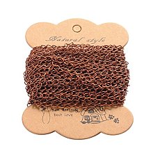 ARRICRAFT 10m(32.80 feet) Red Copper Color Iron Twist Chains for Necklace Jewelry Accessories DIY Making-3.5x5.5x0.5mm