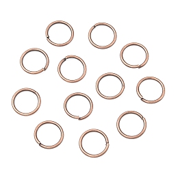 Honeyhandy Open Jump Rings Brass Jump Rings, Cadmium Free & Lead Free, Red Copper, 10x1mm, 18 Gauge, Inner Diameter: 8mm, about 2600pcs/500g